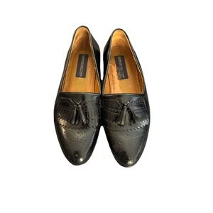 Giorgio Brutini Black Leather Columbus Tassle Kiltie Loafers Men's Size 12M